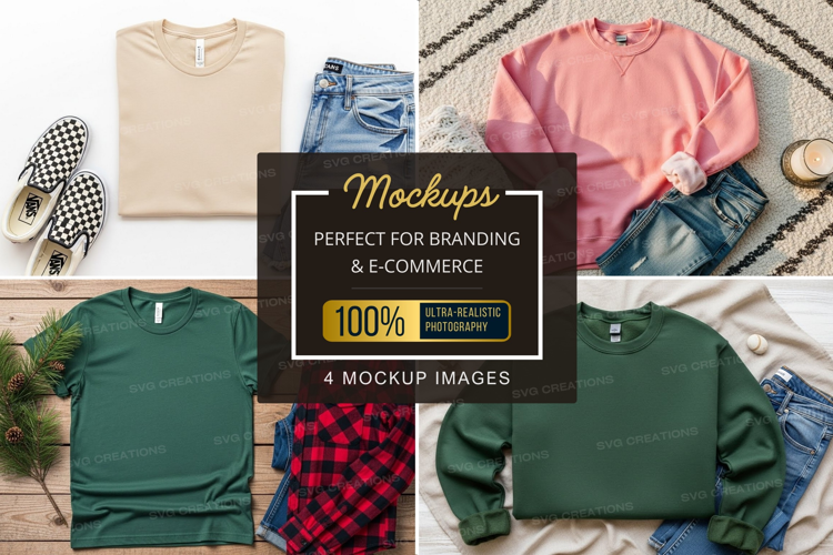 Mockup: casual outfit flat lay