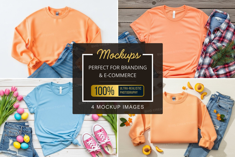 Mockup: casual summer outfits with t-shirts