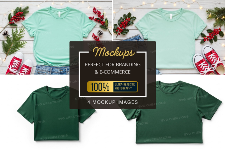 Mockup: festive t-shirt collection