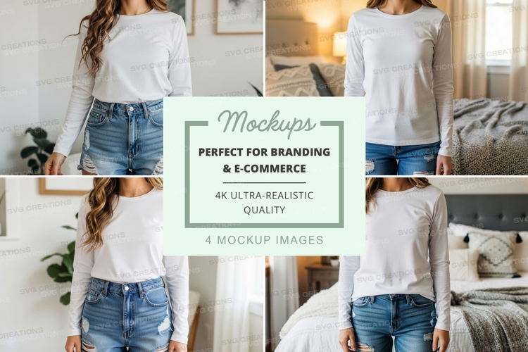 White Tshirt Mockup Image 4