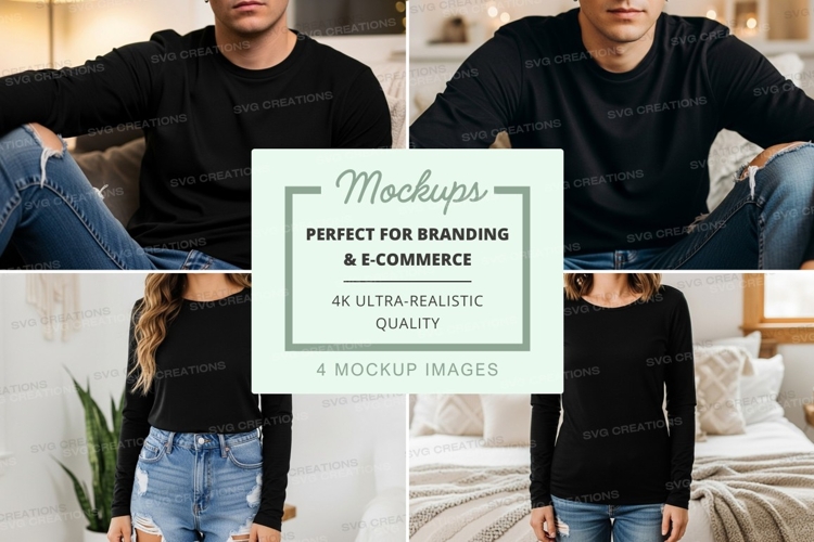 Black Tshirt Mockup Image 22