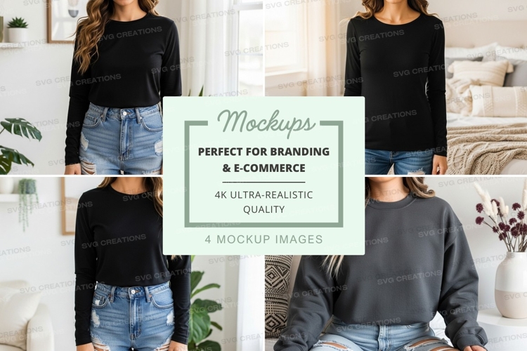 Black Tshirt Mockup Image 3