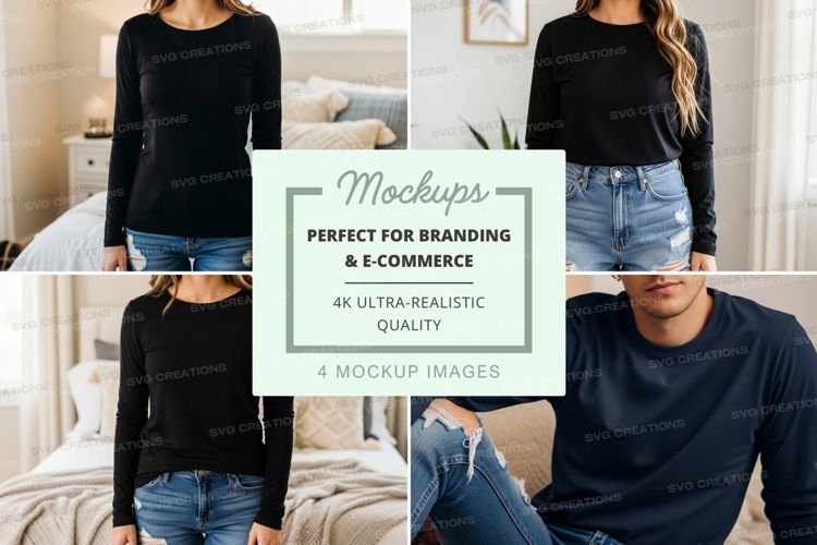 Black Tshirt Mockup Image 2