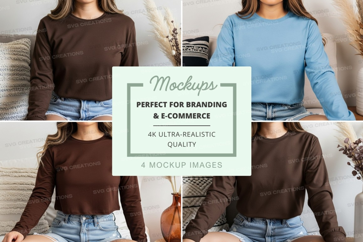 Long sleeve t-shirt mockup