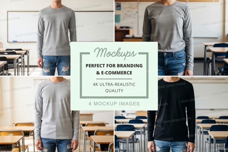 Black Tshirt Mockup Image 18