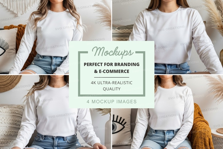 White Tshirt Mockup Image 3