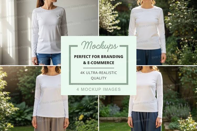 White Tshirt Mockup Image 17