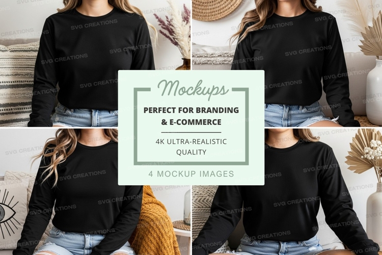 Black Tshirt Mockup Image 21