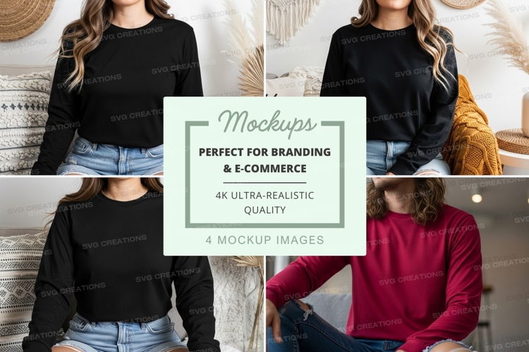 Black Tshirt Mockup Image 6