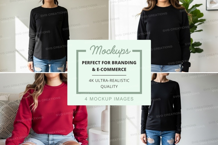 Black Tshirt Mockup Image 24