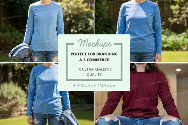 Group of women wearing long sleeve athletic shirts in a gard