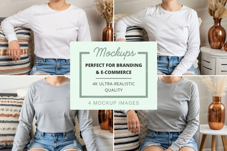 White Tshirt Mockup Image 7