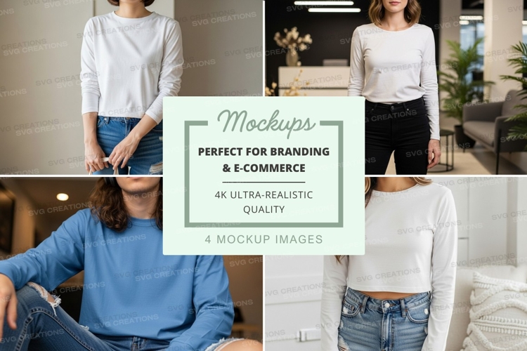 T-shirt mockup with models in living room