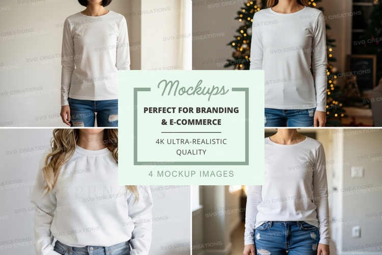 White Tshirt Mockup Image 15