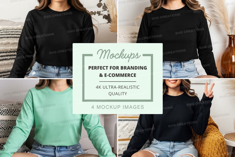 Black Tshirt Mockup Image 11