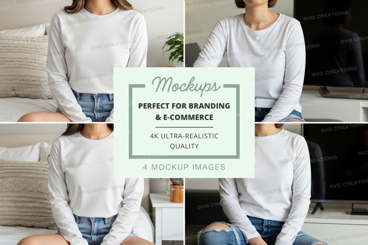 White Tshirt Mockup Image 17