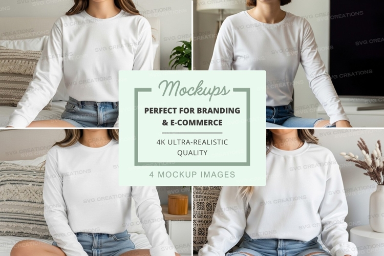 White Tshirt Mockup Image 19