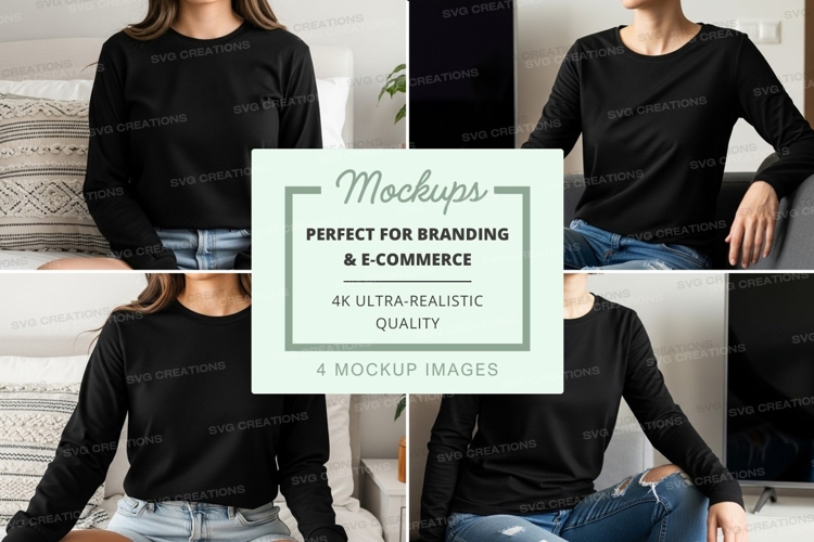 Black Tshirt Mockup Image 21