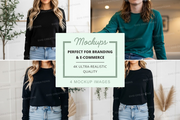 Black Tshirt Mockup Image 20