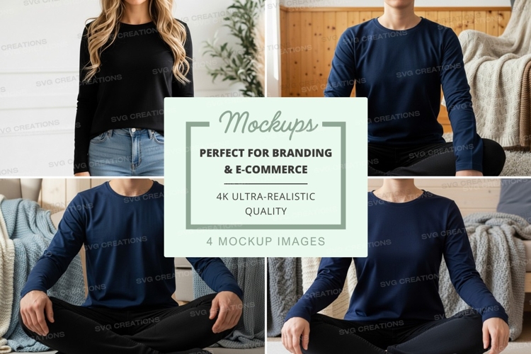 Black Tshirt Mockup Image 8