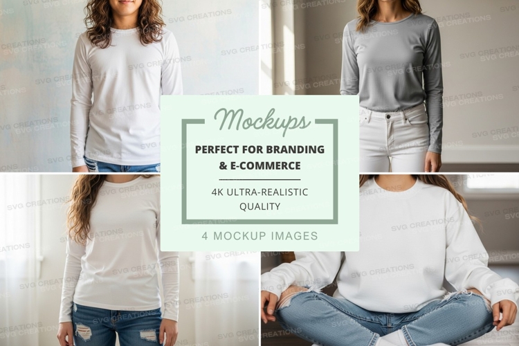 White Tshirt Mockup Image 12