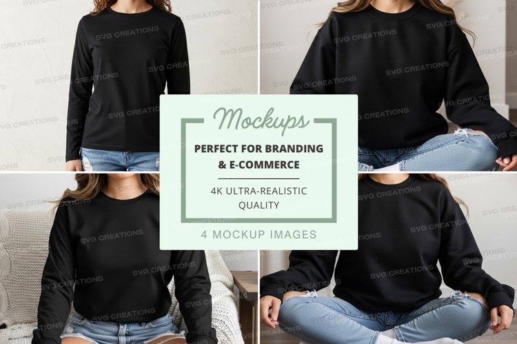 Black Tshirt Mockup Image 2