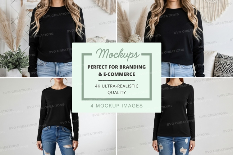 Black Tshirt Mockup Image 24