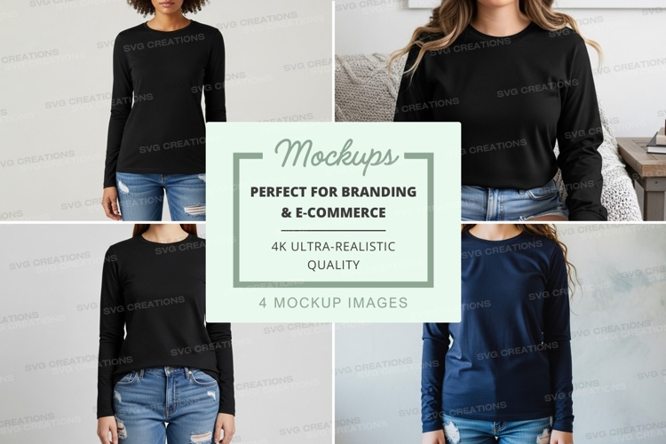 Black Tshirt Mockup Image 23