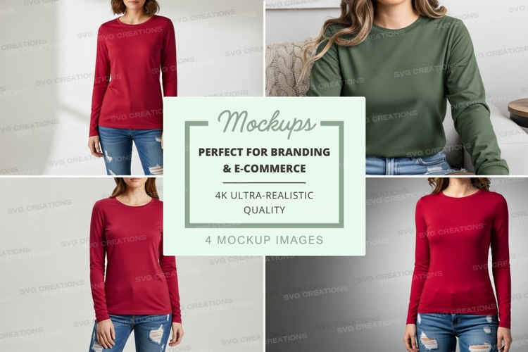 Long sleeve t-shirt mockup