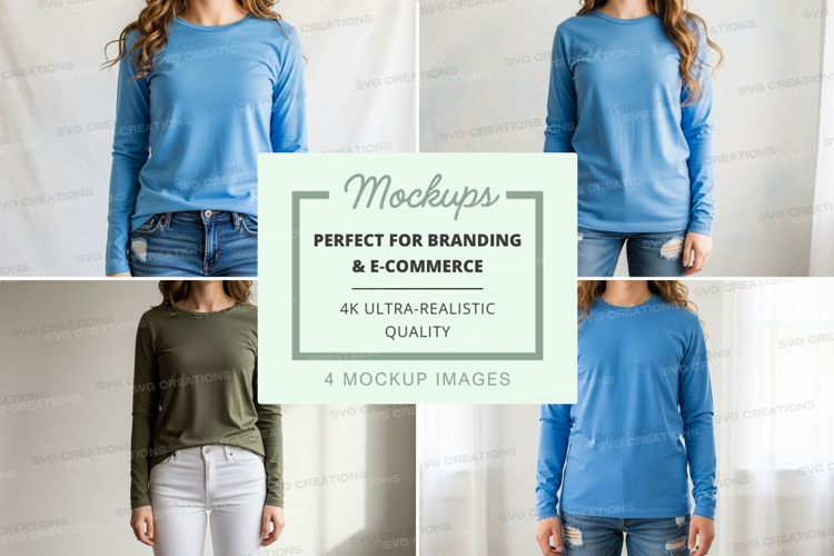 Long sleeve t-shirt mockup