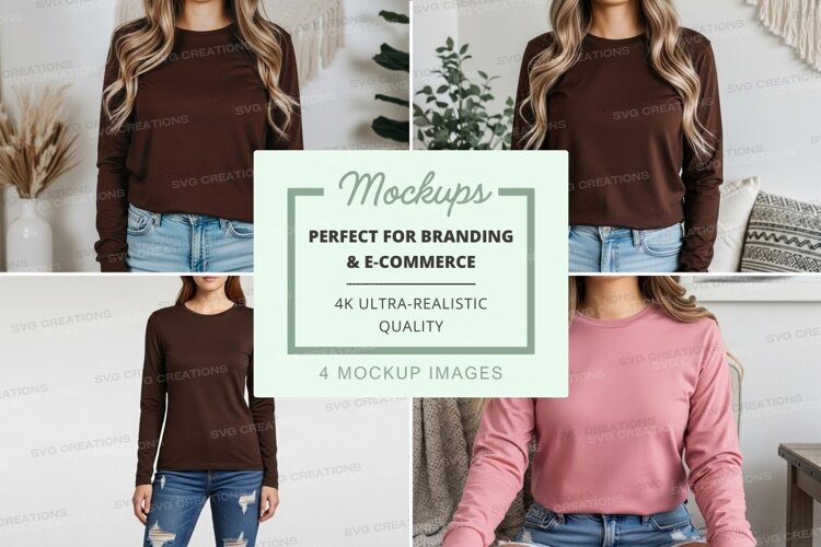 Long sleeve t-shirt mockup example image 1