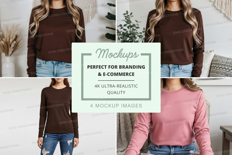 Long sleeve t-shirt mockup