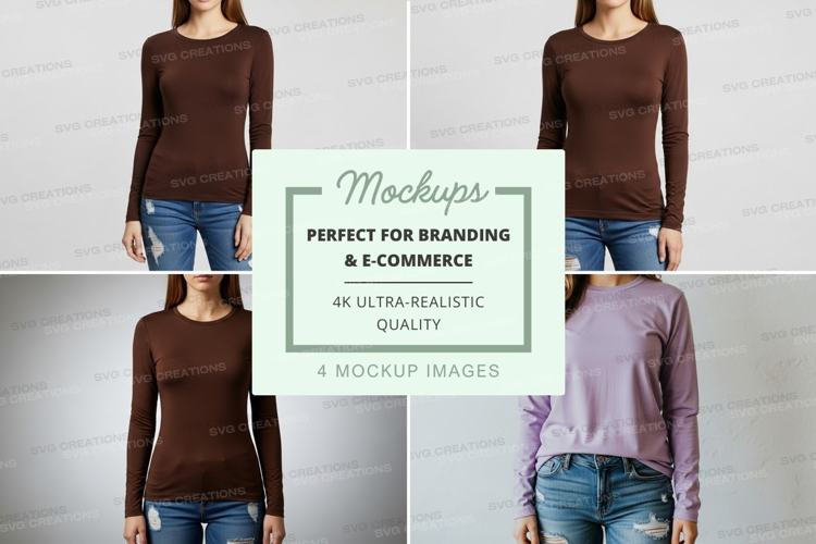 Long sleeve t-shirt mockup
