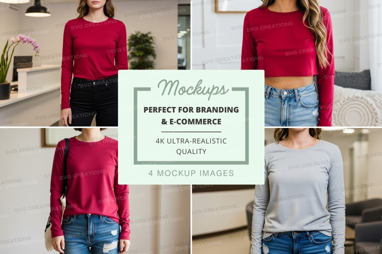 Long sleeve t-shirt mockup