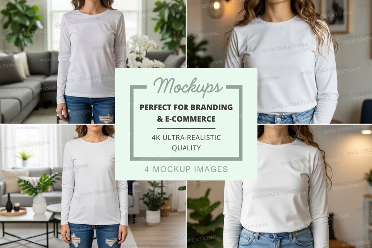 White Tshirt Mockup Image 18