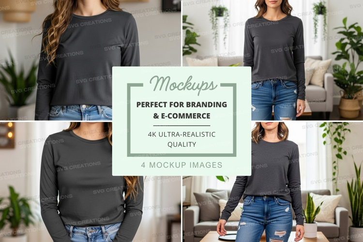 Long sleeve t-shirt mockup