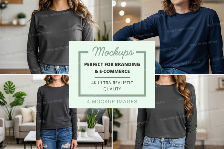 Long sleeve t-shirt mockup