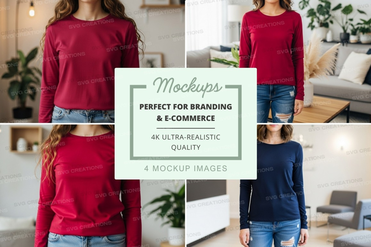 Long sleeve t-shirt mockup