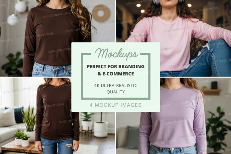 Long sleeve t-shirt mockup