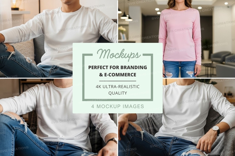 White Tshirt Mockup Image 17