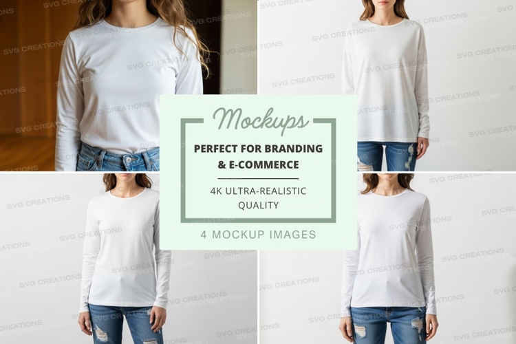 White Tshirt Mockup Image 8
