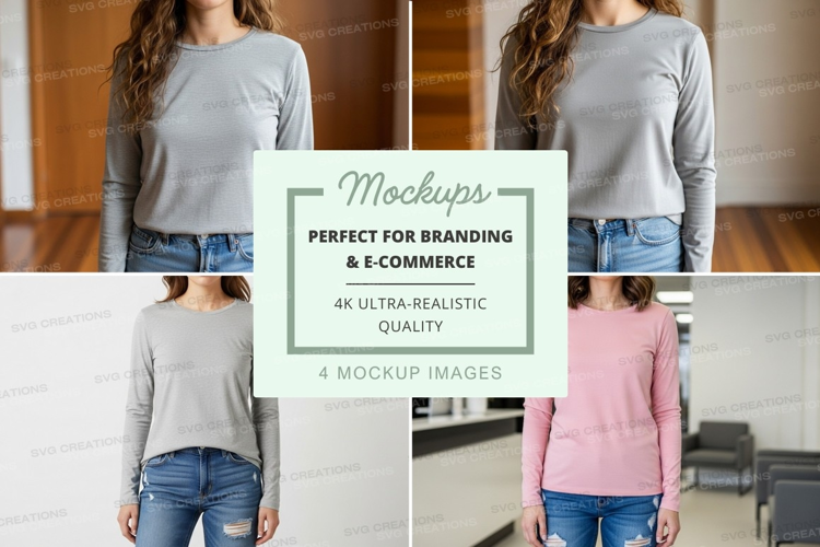 Long sleeve t-shirt mockup