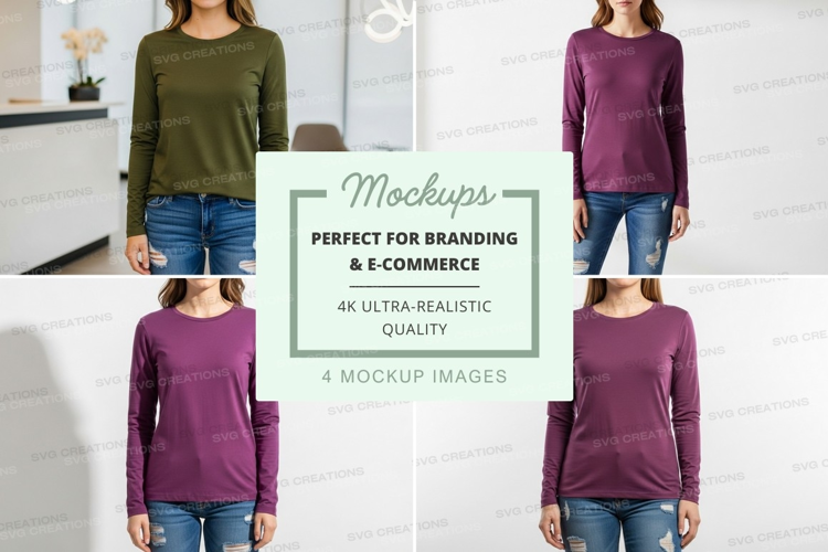Long sleeve t-shirt mockup