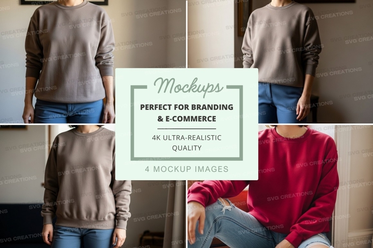 Sweatshirt mockup with models