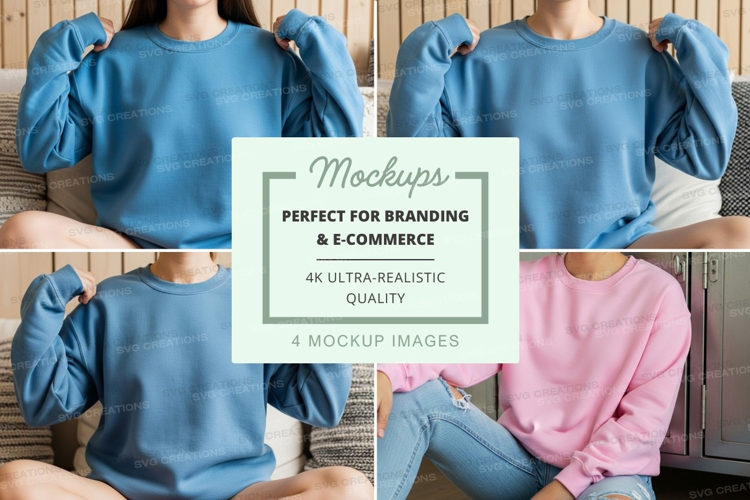 Long sleeve t-shirt mockup with puffed sleeves