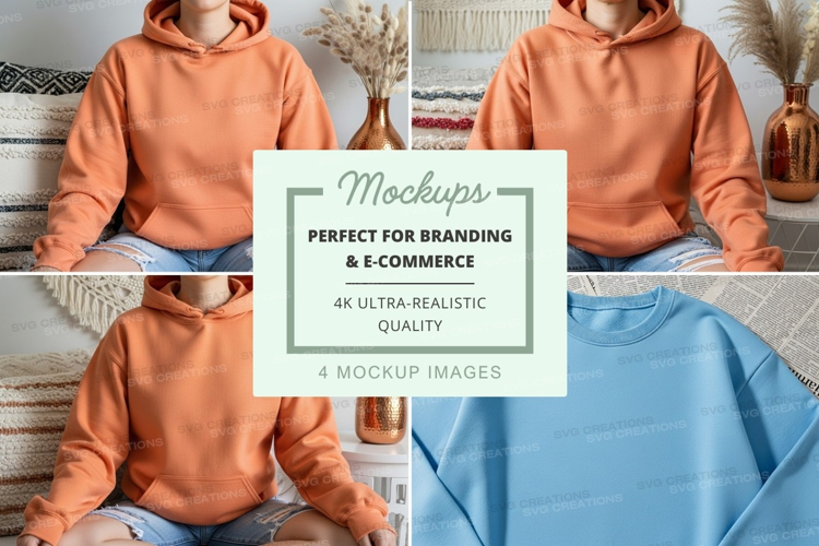 Hoodie mockup with multiple views