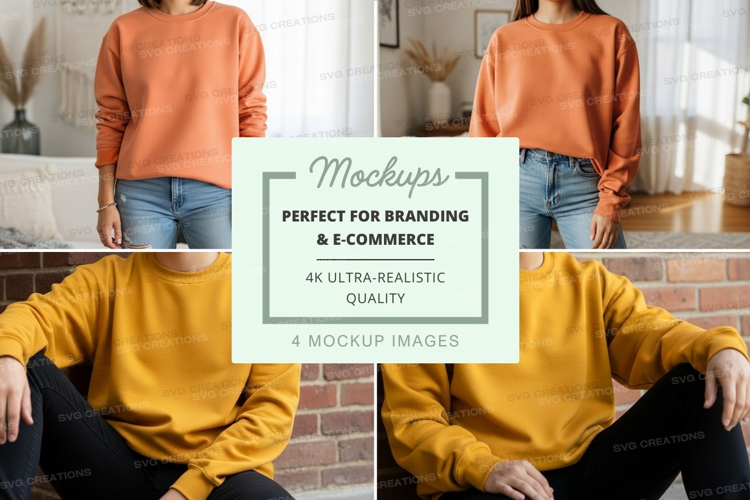 People wearing casual sweatshirts mockupmockup, sweatshirts,