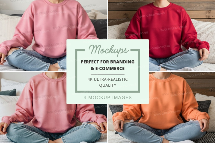 Oversized hoodie mockup in various colors