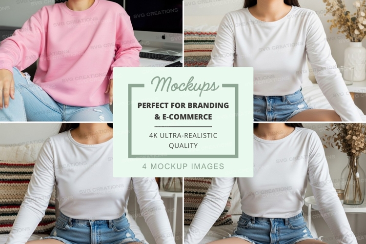 White Tshirt Mockup Image 4