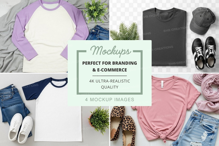 Casual summer outfits mockup